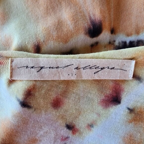 Raquel Allegra Womens Medium / 1 Top Handmade Tie Dye Raw Hem Neckline Hippie - Picture 8 of 11